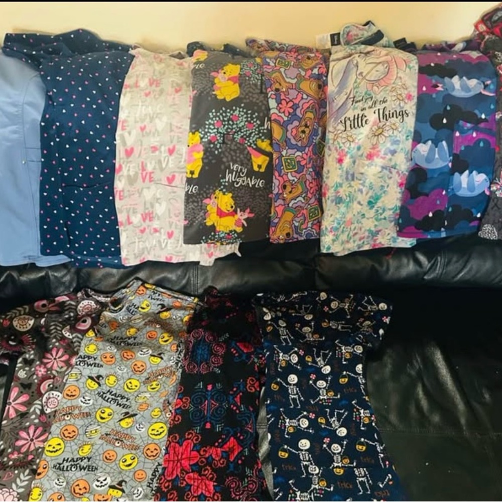 Colorful Graphic scrub tops